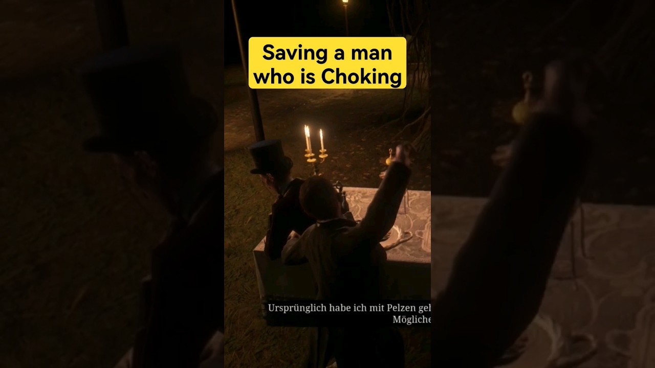 Arthur Morgan Saving a Choking Man in RDR2 