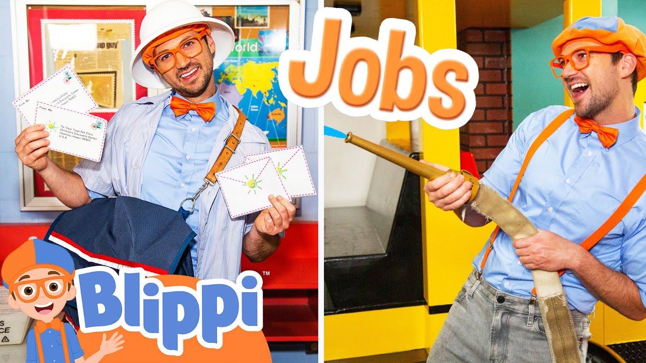 Blippi's Day of Career Pretend Play! Educational Videos for Kids Uohere