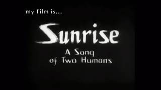 Sunrise: A Song of Two Humans Analysis