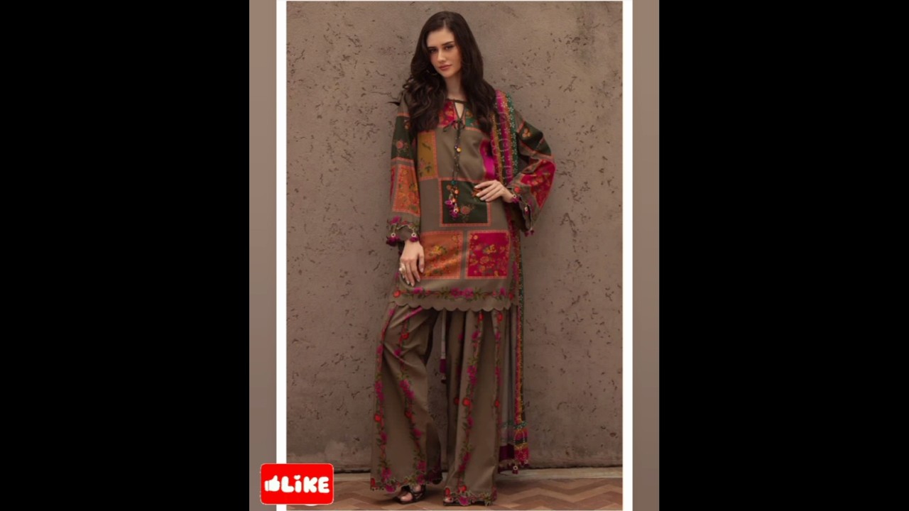 Winter Karandi Digital Print Dresses For Girls 