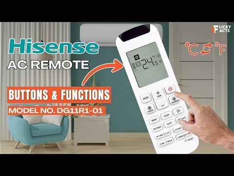 Hisense AC Remote Buttons & Functions (Model No: DG11R1-01) | Heat Pump Remote Guide