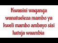 KWANINI WAGANGA WANATUELEWZEA MAMBO YA KWELI MAMBO AMBAYO HATUJAWAMBIA SHK ABUU NUUMAN AL HARITHI 