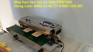 máy hàn miệng túi giấy cà phê, máy ép miệng túi bạc cà phê liên tục có in date