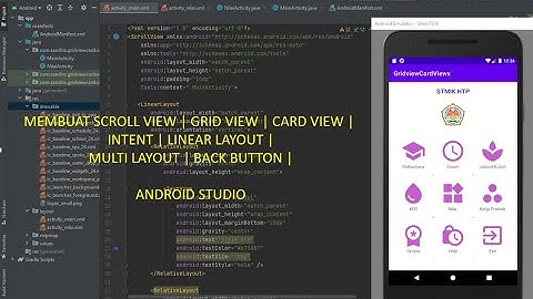 Membuat Scroll View | Grid View | Card View | Intent | Linear Layout | Multi Layout  |Android Studio