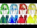 Paper Dolls Dress Up - Rainbow Skirt and Wedding Dresses Handmade Favorite - Barbie Story & Crafts