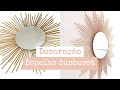 Como Fazer Espelho Decorado com Palito de Churrasco | SUNBURST #DIY