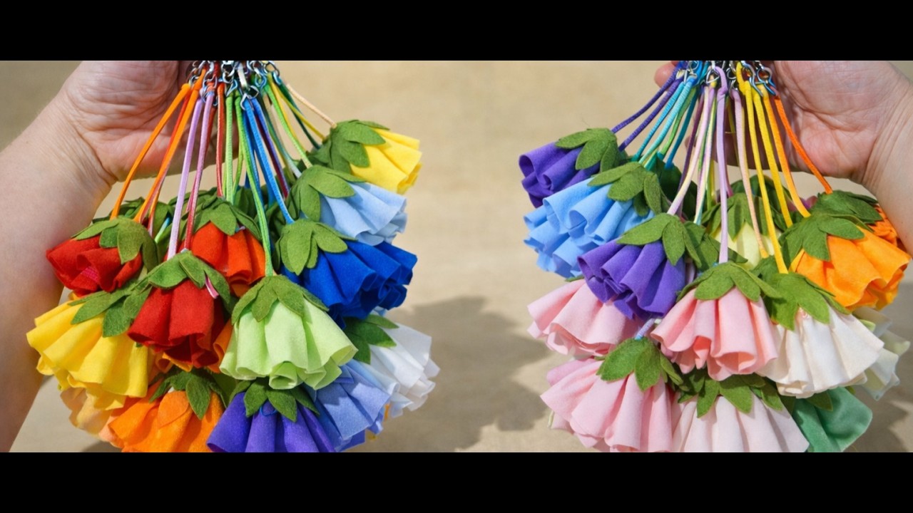 fazer 30 por dia e vender todos, muito fácil de fazer #artesanato #chaveiros #flowers #tutorial