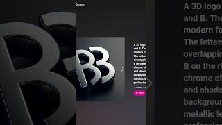 Easily Create Free 3D Chrome Logo  #shorts #copilot