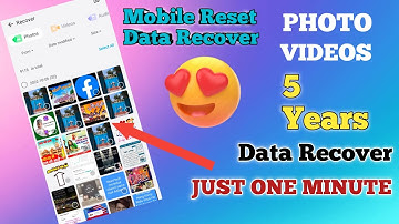 Recover Deleted Photo and Video with 1 Simple Click | Mobile Reset Data Recover
