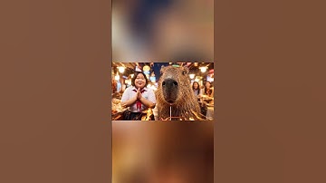 Capybara gặp rắc rối khi ăn hải sản siêu to bất ổn #capybara