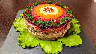 ЭТО ПРОСТО БОМБА! САЛАТ ТОРТ на НОВЫЙ 2022 Год! ЭТОТ САЛАТ БЕСПОДОБЕН!