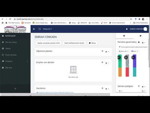 GAUZEM Kontrol Paneli Derslere Genel Bakış