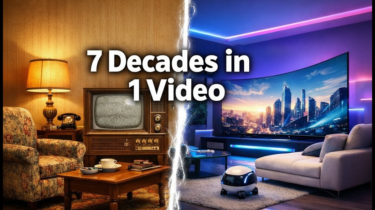 The LIVING ROOM Evolution That Happened Over 7 Decades - YouTube