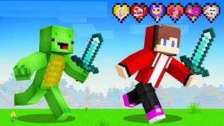 AMAZING DIGITAL CIRCUS Hearts Speedrunner VS Hunter in Minecraft - JJ and Mikey Maizen