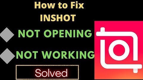 Inshot App Not Working || Inshot App not open || Inshot application Problem solved || FING 24