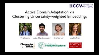 Active Domain Adaptation via Clustering Uncertainty-weighted Embeddings