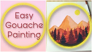 Gouache Art | Fall Landscape | Art Therapy | screenshot 5