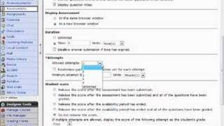 WebCT Vista Assessments Tool Training Lesson 3