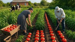 Grandma & Grandpa HARVESTİNG Tomatoes in Azerbaijan Village | Rural Life LIVE