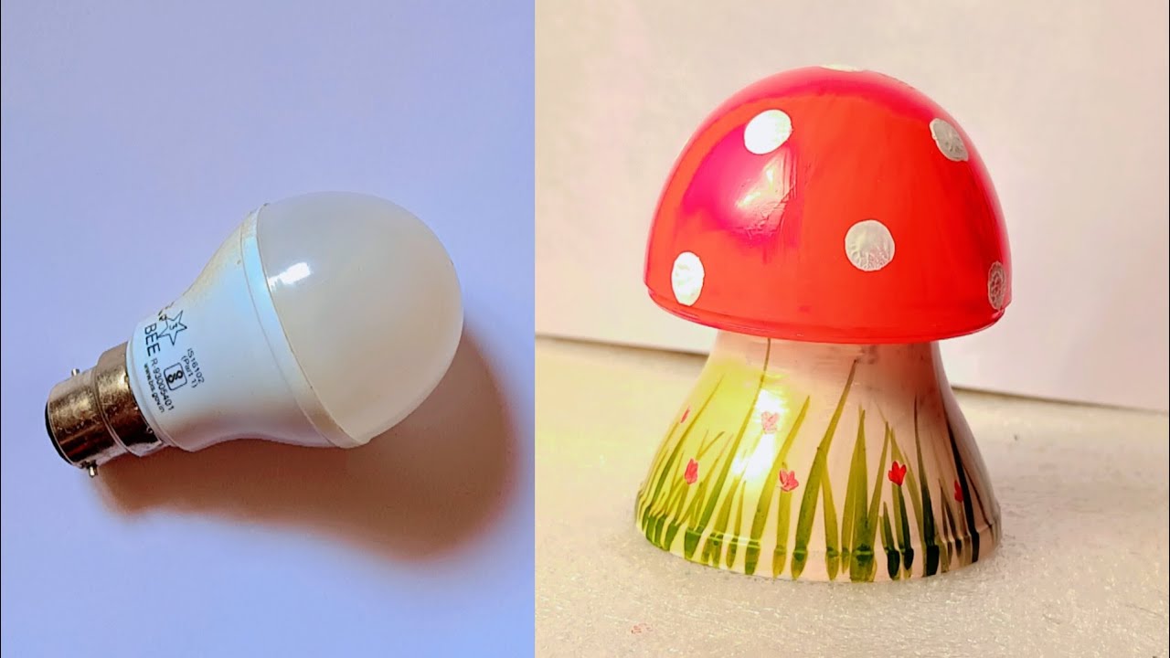 West LED bulb 💡 diy / mushroom 🍄 craft ideas / 