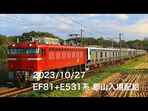EF81牽引 E531系 K409編成 郡山入場配給