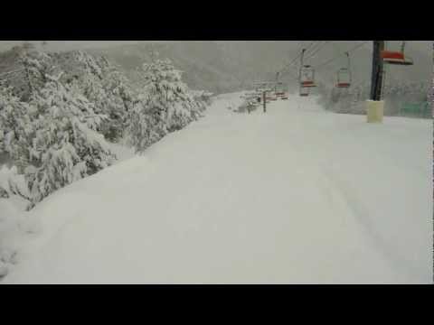 スキーパークKANBIKI 新雪　パウダーラン　寒曳　2012-2-3