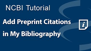 Add Preprint Citations in My Bibliography