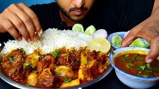 Bengali Style Mutton Curry Eating | Salad, Extra Gravy | @BhukkhadBoy