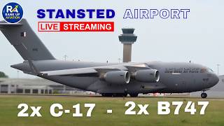 🔴 STANSTED LIVE SPECIAL: 2x Qatari C-17   2x B747 | Plane Spotting