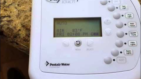 Easy touch instructions for Pool heat