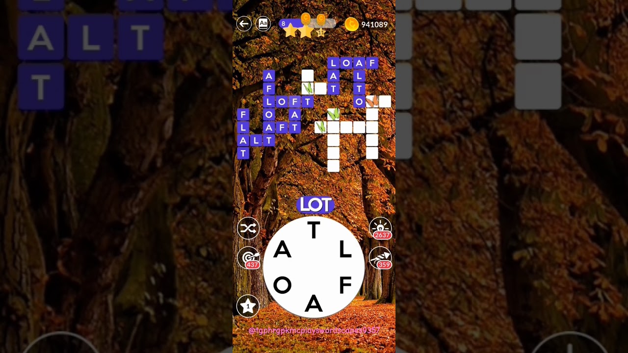 Wordscapes Daily Puzzle October 19, 2025 Answer | Solutions | Gameplay 