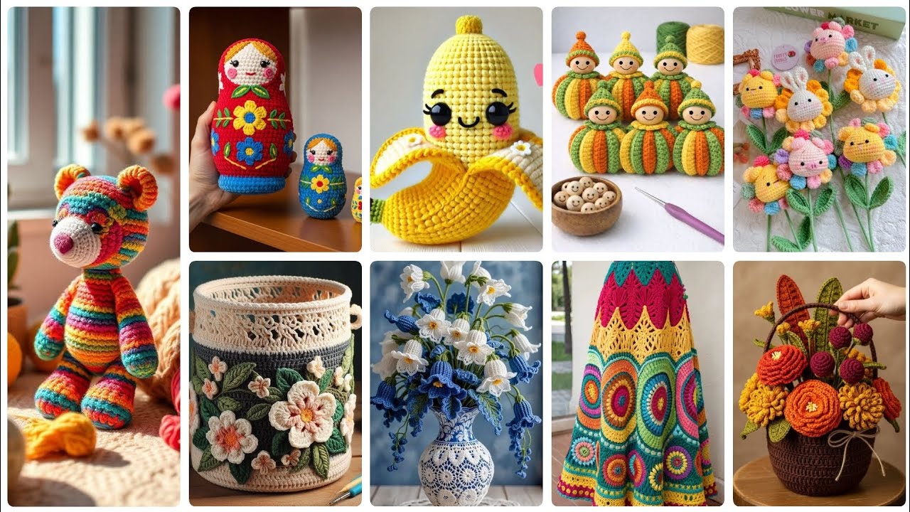 Ideas de patrones de crochet a mano muy atractivas y hermosas para la decoración del hogar. 