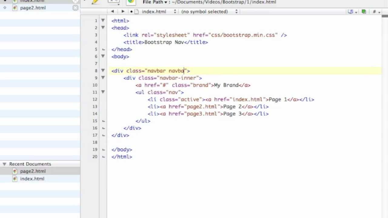 Twitter Bootstrap 2.3.2 Tutorial 2 - Fixed Navbars - YouTube