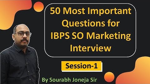 Most Important IBPS SO Marketing Interview Questions | Marketing Officer Interview Preparation 2021