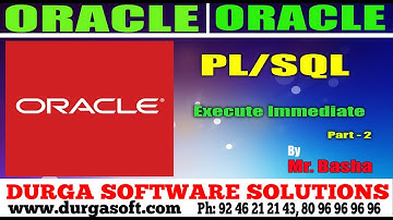 Oracle Tutorial||onlinetraining||pl/sql|| Execute Immediate  part-2 by Basha