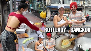 Roti lady Bangkok Thailand ? Street food In Thailand | Amazing Fruits Cutting skills