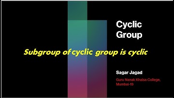 Subgroup of cyclic group is cyclic | Easy proof with detail explanation | group theory