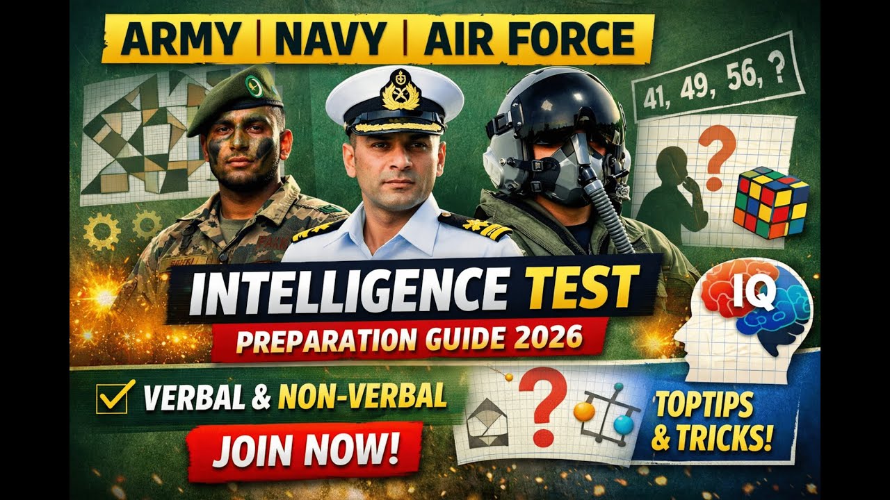 Intelligence Test Preparation | Army, Navy & Air Force + Academic Questions Explained