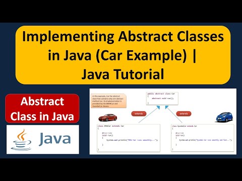 Java abstract class (Car) | What is an abstract class? | Java Tutorial