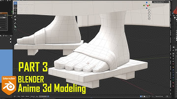 Making Anime Model in BLENDER 3.6 || Jinbe-One Piece || PART 3 || FOOT MODELING TIMELAPSE
