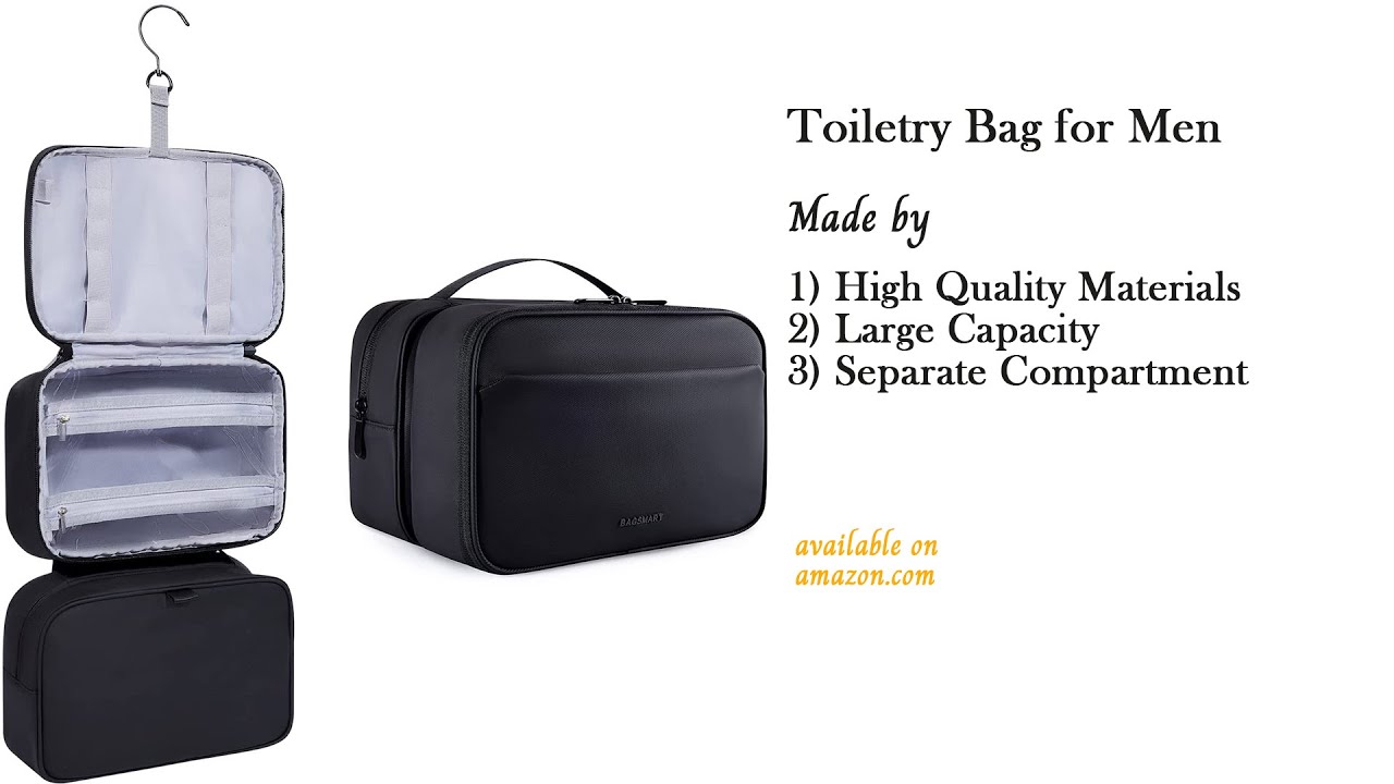 Toiletry Bag for Men || Bag || Trolley || BAGSMART Hanging Travel Toiletry || Amazon's Products