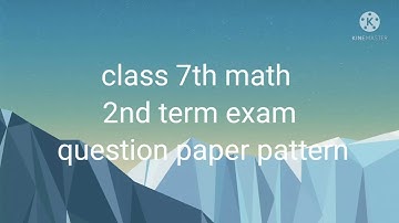 class 7th math 2nd term exam question paper pattern maharashtra state board
