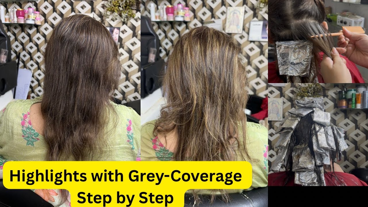 Highlights with Grey Coverage | Signature by Bushra | Step-by-Step Salon Hair Coloring Tutorial