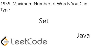 LeetCode 1935 | Maximum Number of Words You Can Type | Set | Java