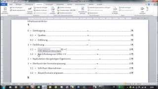 Word - Inhaltsverzeichnis erzeugen und anpassen - Große Dokumente