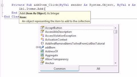 VB.NET - How to Add or Remove Items In a listbox - Detailed Tutorial