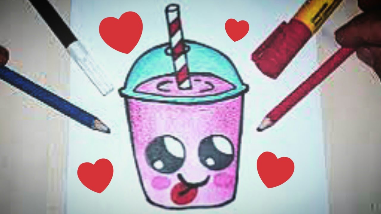 Arquivo de Desenho de milk shake kawaii - Páginal Inicial