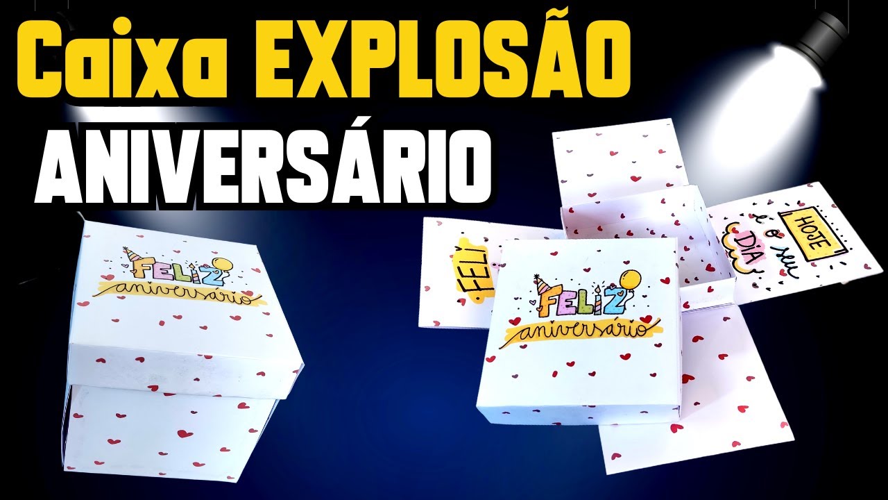 CAIXA EXPLOSÃO QUADRADA- ARTE GRÁTIS