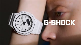 Octagonal bezel with a touch of sheen — compact G-SHOCK style
https://gshock.casio.com/intl/products/women/analog-digital/gma-p2110/
The clean octagonal design is accented with a refined metallic glow. The bezel, constructed with separate components, combines a matte texture with glossy metallic highlights for a striking look. A touch of sparkle pairs effortlessly with your favorite styles. This compact G-SHOCK fits comfortably on any wrist.
#GSHOCK #CASIO #GMAP2110 Octagonal bezel with a touch of sheen — compact G-SHOCK style