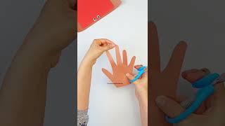 Hase aus einer Hand basteln#bastelmitkindern #easter #bastelanleitung #ostern